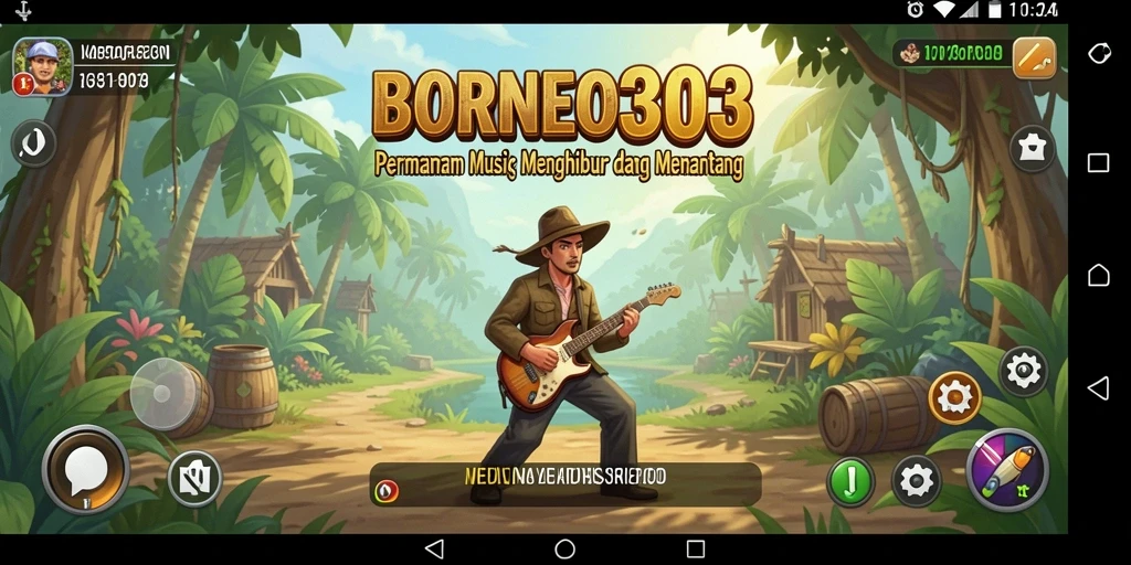 Tampilan gameplay seru dari BORNEO303 saat bermain musik.