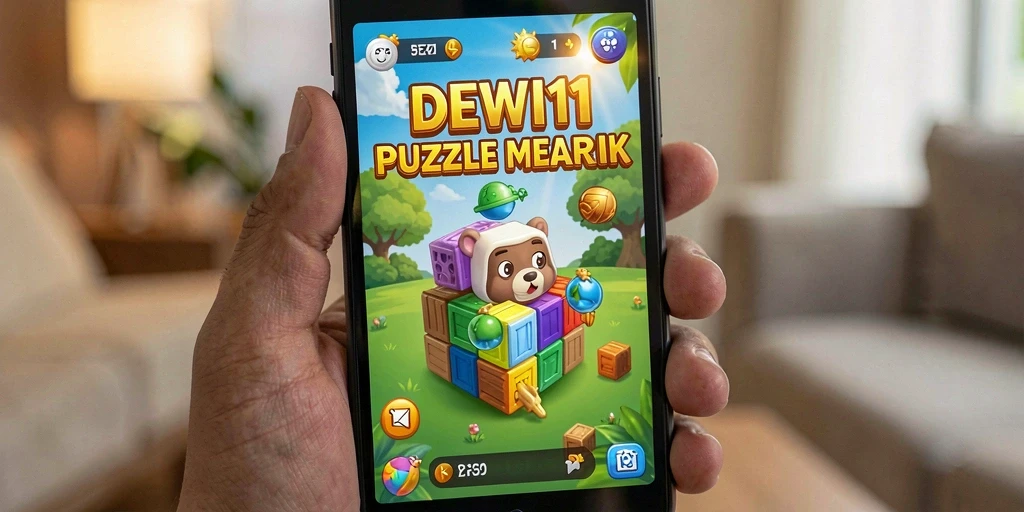 Tampilan gameplay menyenangkan saat bermain DEWI11 Puzzle.