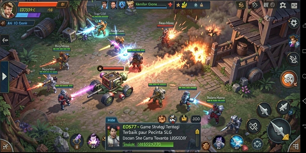 Tampilan menarik dari gameplay SLG di EOS77.