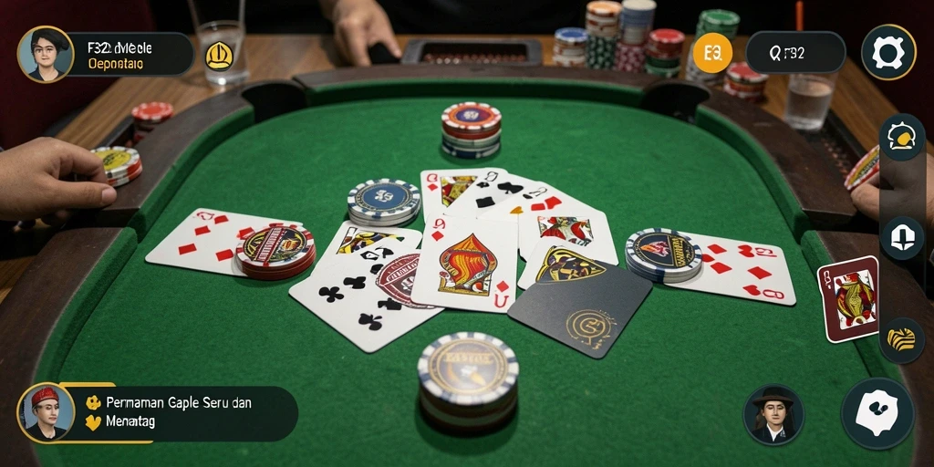 Tampilan gameplay Gaple yang menarik dan interaktif F32.