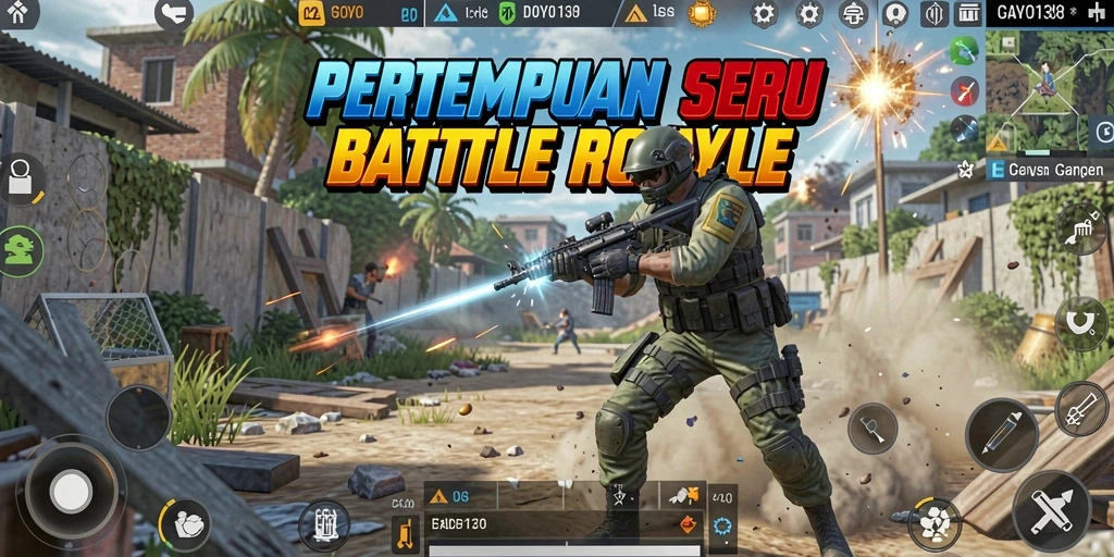 Screenshot GAYO138 menampilkan aksi seru dalam pertempuran Battle Royale.