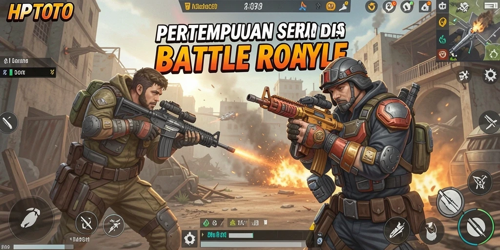 Tampilan aksi pertempuran mendebarkan di HPTOTO Battle Royale.
