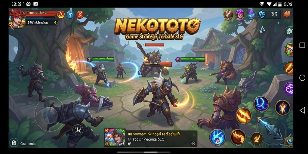 Tampilan gameplay NEKOTOTO yang menakjubkan dan strategis.